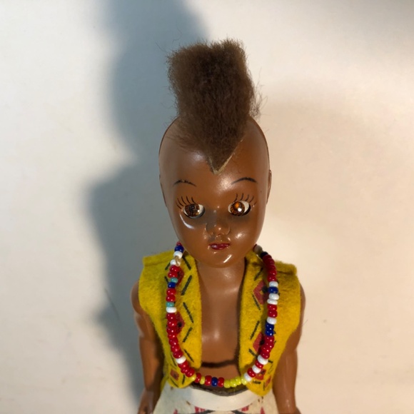 1950s Native American Doll W/Mohawk sleepy eyes 👀 - Picture 4 of 13